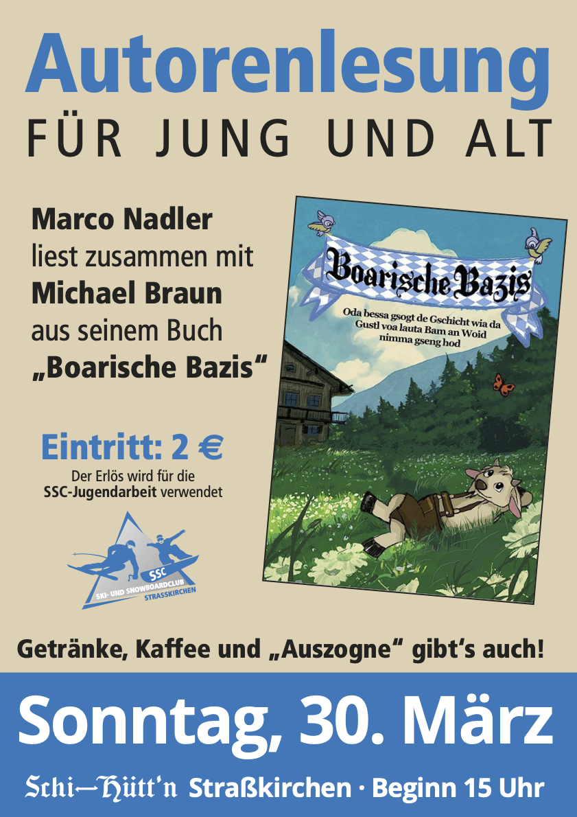 Autorenlesung für Jung und Alt - "Boarische Basis"